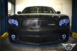 Dodge Charger Fog Light Halo Kit - ORACLE Lighting - LED - Red - `05-`10